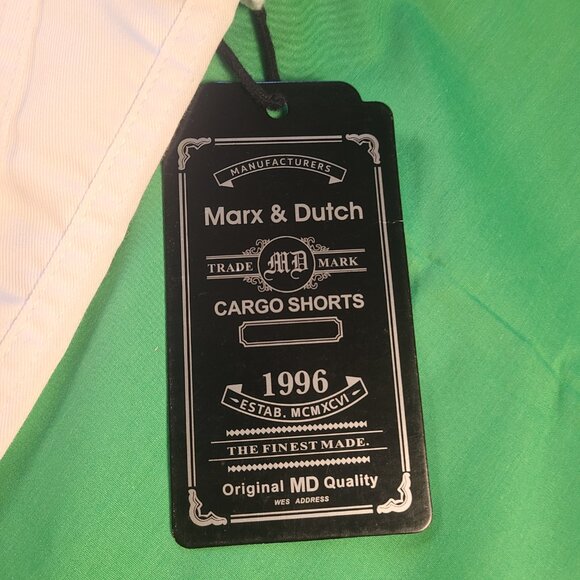 Marx & Dutch Cargo Shorts With Belt Men's 36 White - Picture 7 of 10